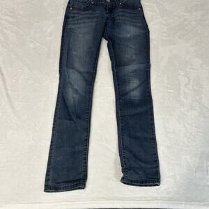 Guess Womens Sarah Fit Skinny Jeans Size 27 Medium Wash Blue Mid Rise distressed